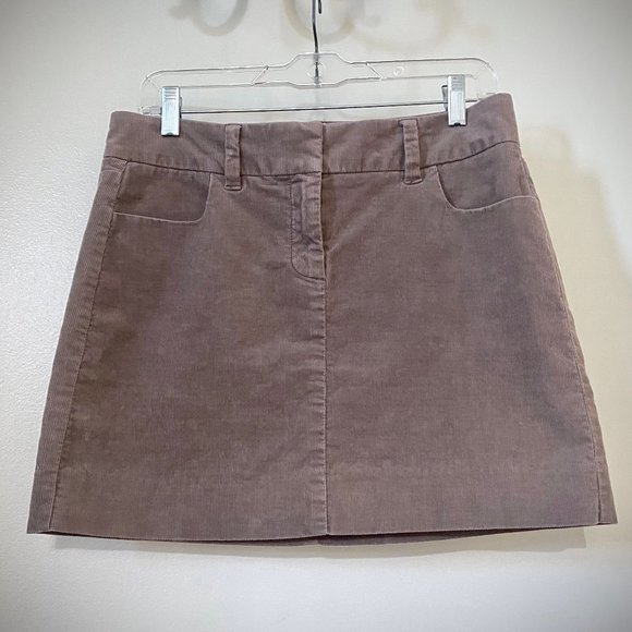 J. Crew Taupe Corduroy Stretch Mini Skirt - Picture 2 of 8